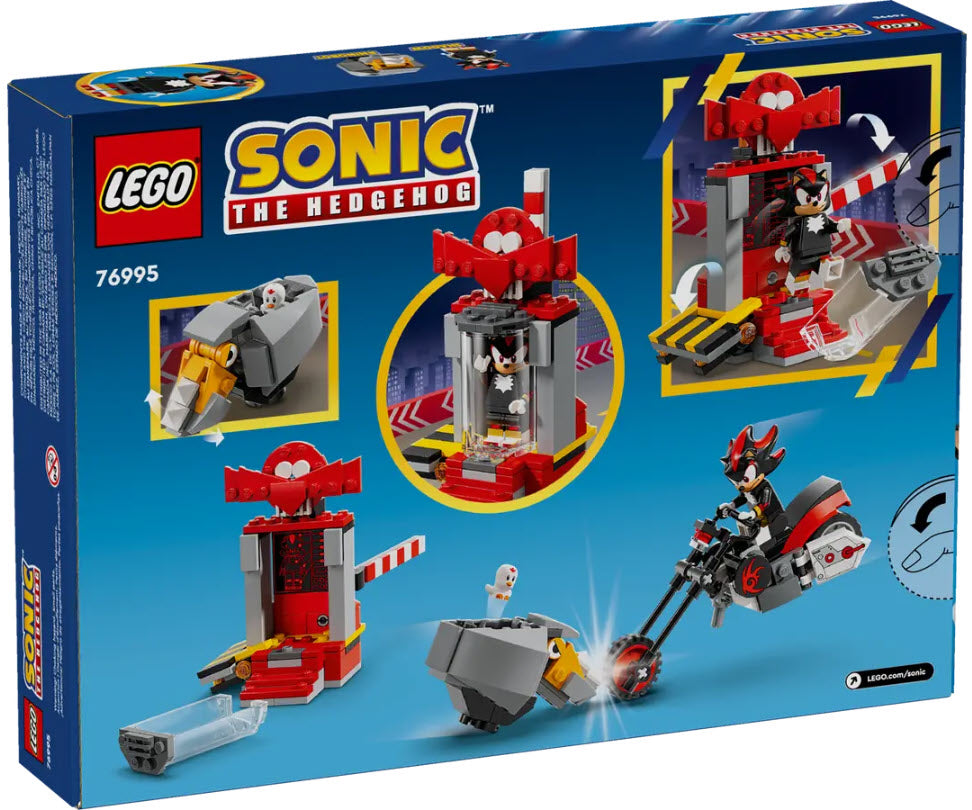 Box Rückansicht: LEGO Sonic 76995 Shadow the Hedgehog Flucht