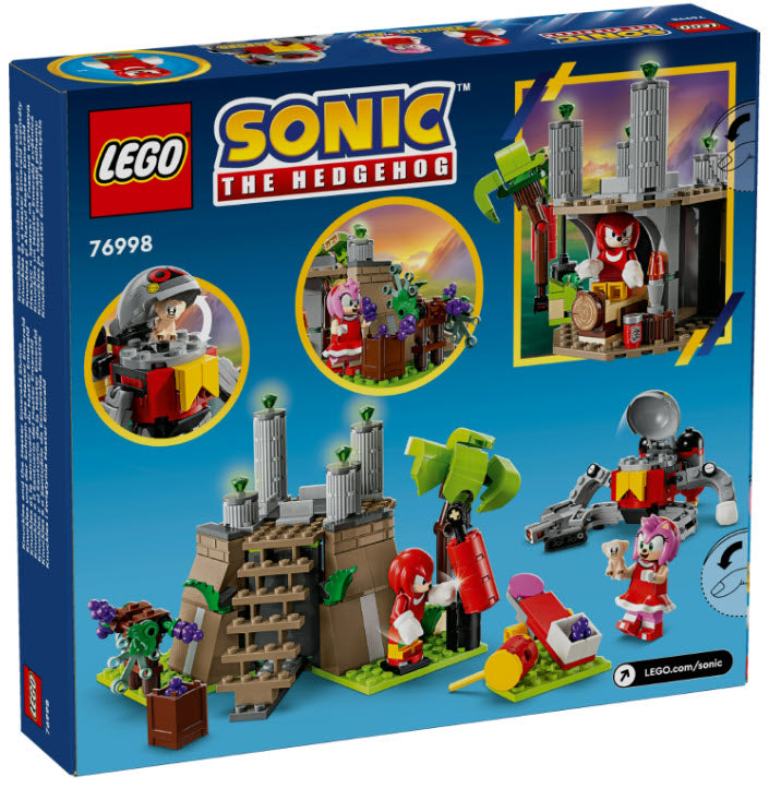 Box Rückansicht: LEGO Sonic 76998 Knuckles und der Schrein des Master Emerald