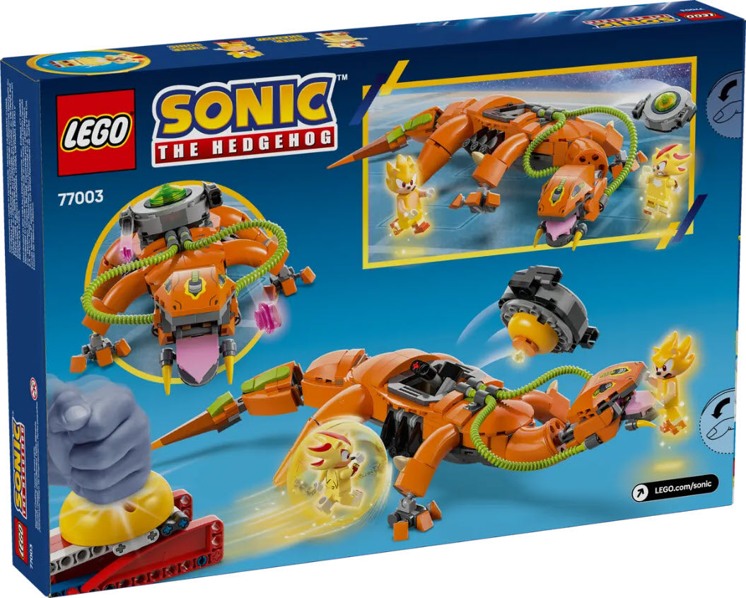 Box Rückseite: LEGO Sonic 77003 Super Shadow vs. Biolizard