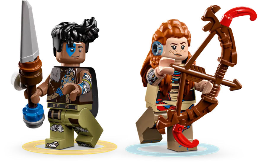 Minifiguren: LEGO Horizon 77037 Aloy und Varl vs. Panzerwanderer und Sägezahn