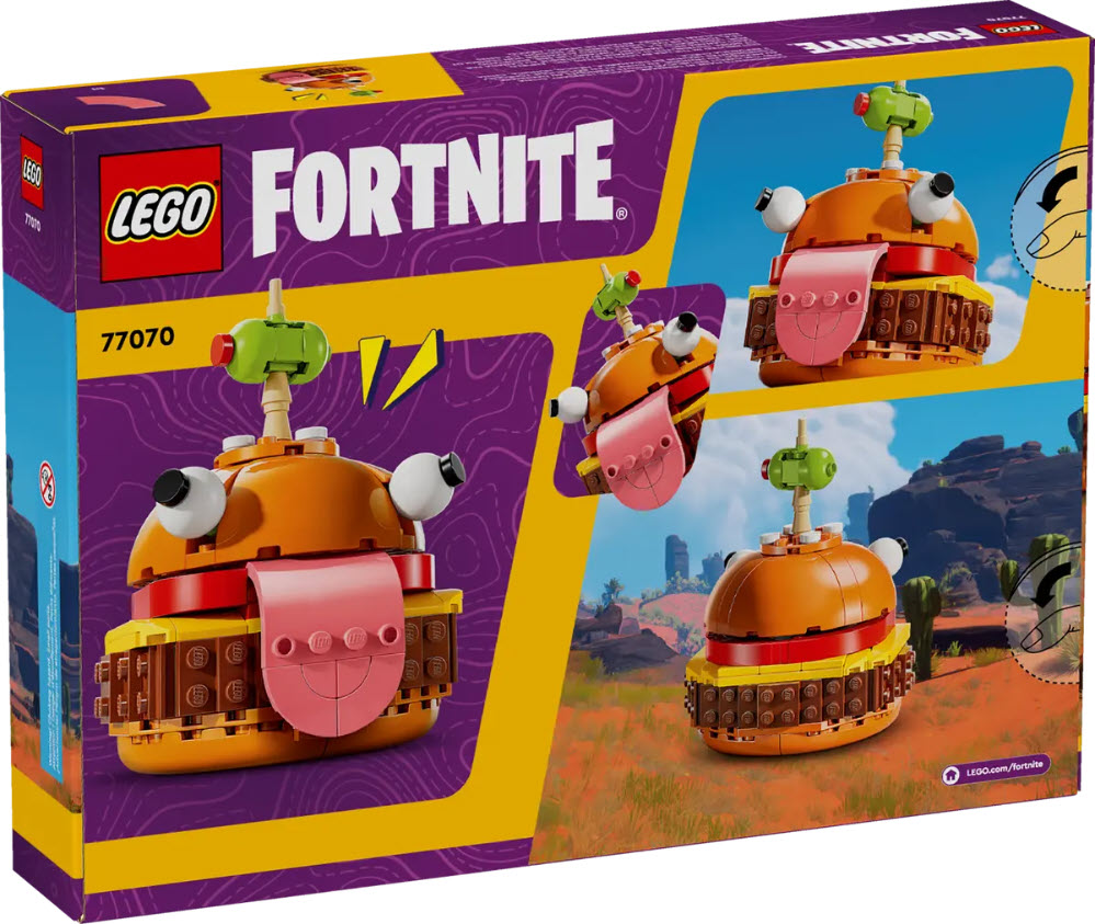 Box Rückseite: LEGO Fortnite 77070 Durrr Burger