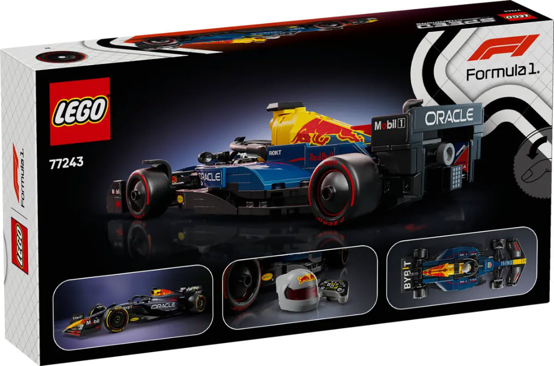 Box Rückseite: LEGO Speed Champions 77243 Oracle Red Bull Racing RB20 F1 Rennauto