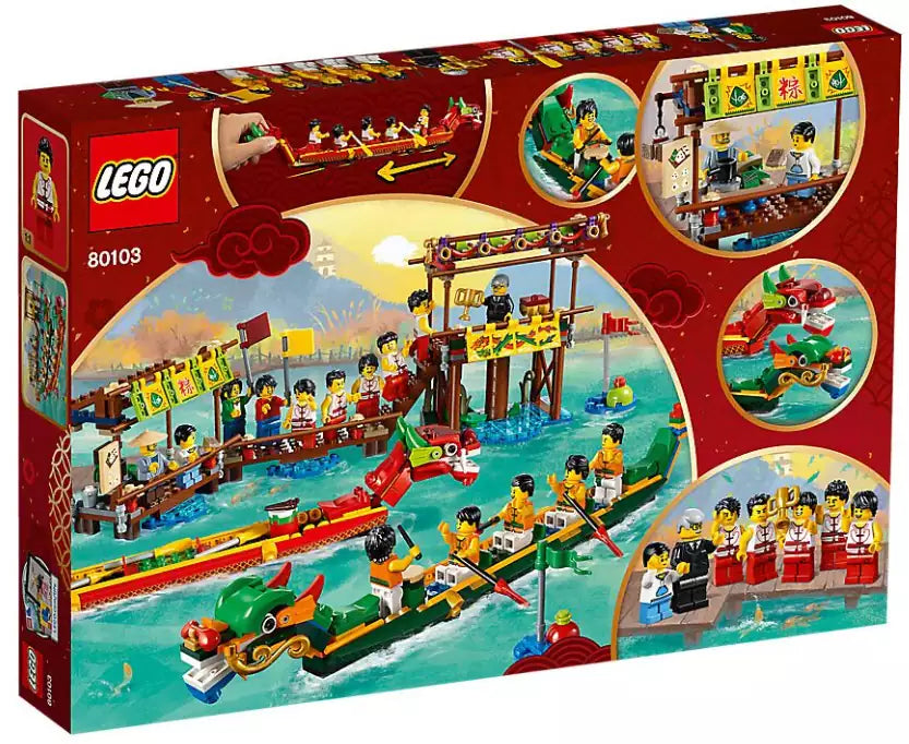 Box Rückseite: LEGO 80103 Drachenbootrennen