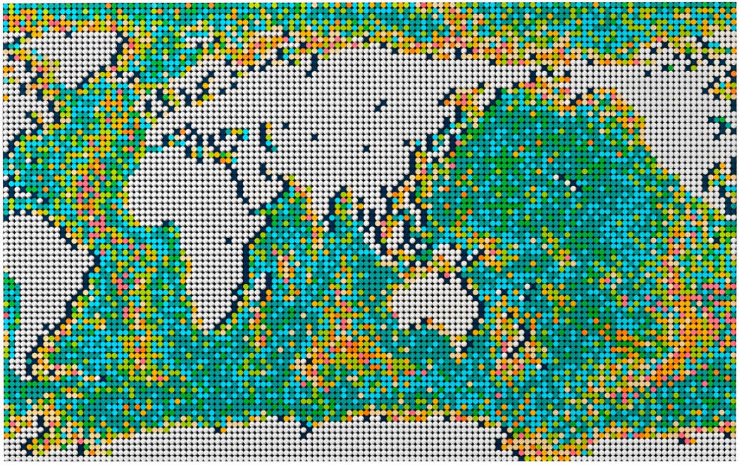 Detail 3: LEGO Art 31203 Weltkarte
