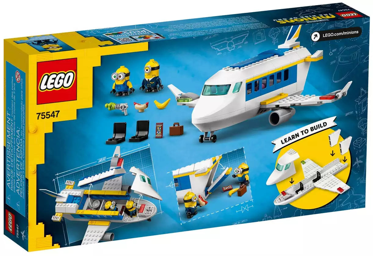 Box Rückansicht: LEGO Minions 75547 Minions Flugzeug