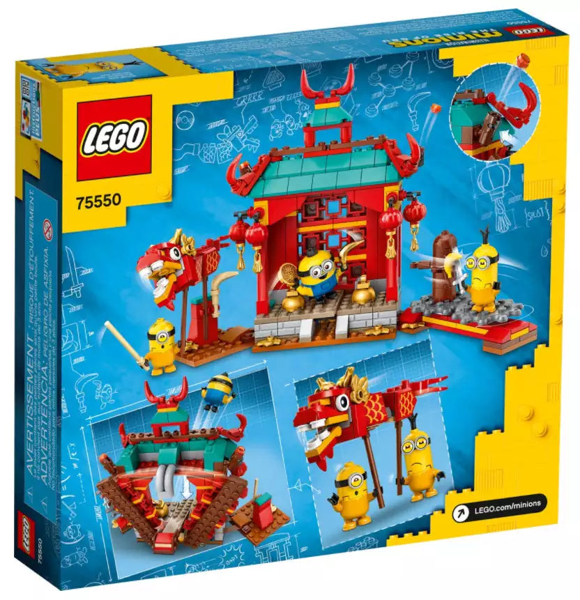 Box Rückansicht: LEGO Minions 75550 Minions Kung Fu Tempel