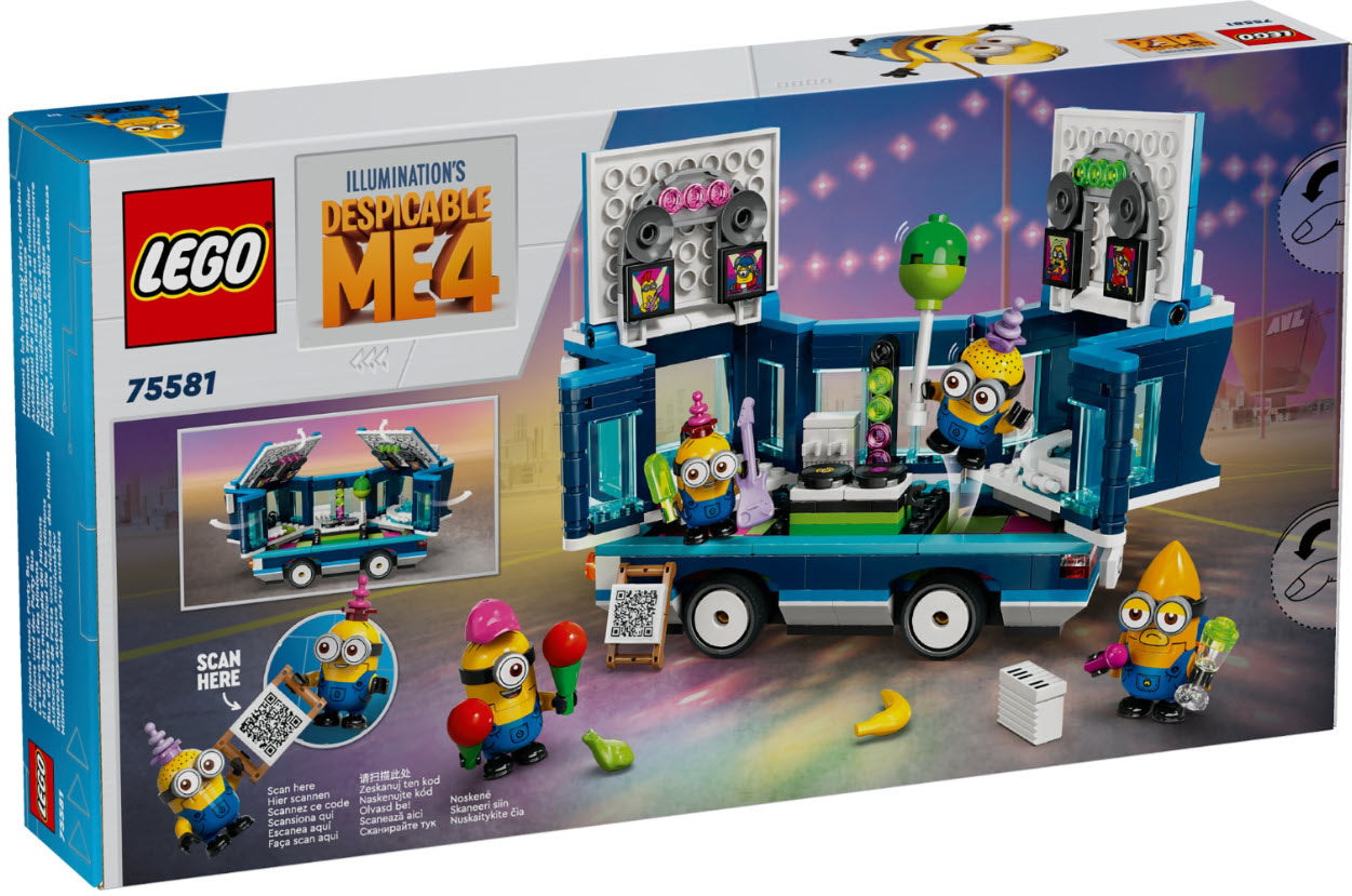 Box Rückseite: LEGO Minions 75581 Minions und der Party Bus