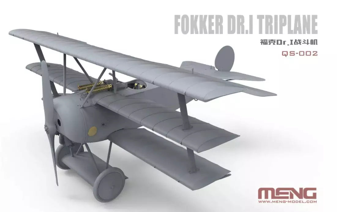 Meng-Model QS-002s Fokker Dr.I Triplane "Red Baron" incl. 1:10 bust of Manfred von Richthofen / Limited Edition 1000 pieces, 1:32