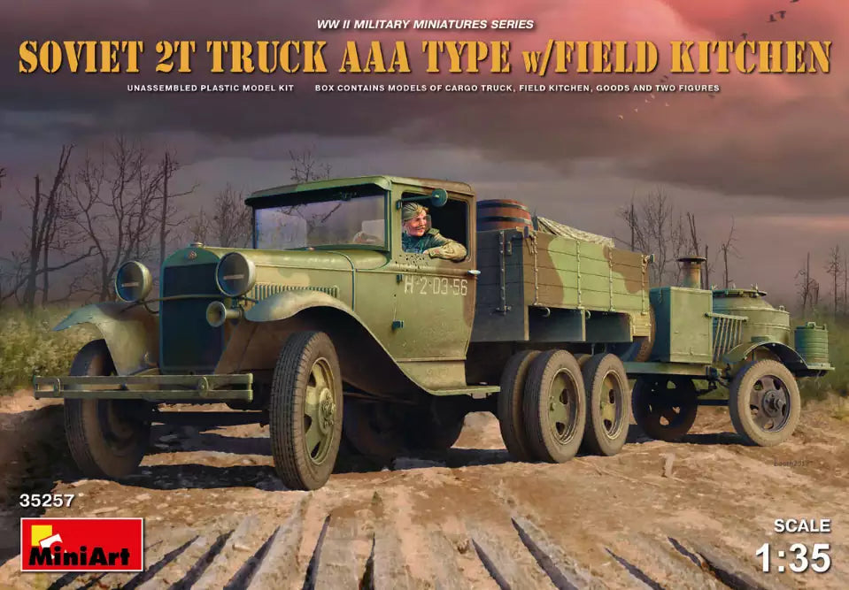 MiniArt 35257 Soviet 2 t Truck AAA Type w/Field Kitchen, 1:35