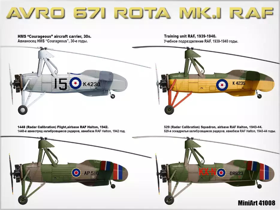 MiniArt 41008 Avro 671 Rota Mk.I RAF, 1:35