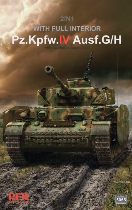 Rye Field Model RM-5055 Pz.Kpfw.IV Ausf. G/H with full interior, 1:35