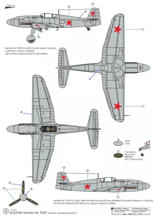 Special Hobby SH32045 Heinkel He 100D Soviet and Japanese Plane, 1:32