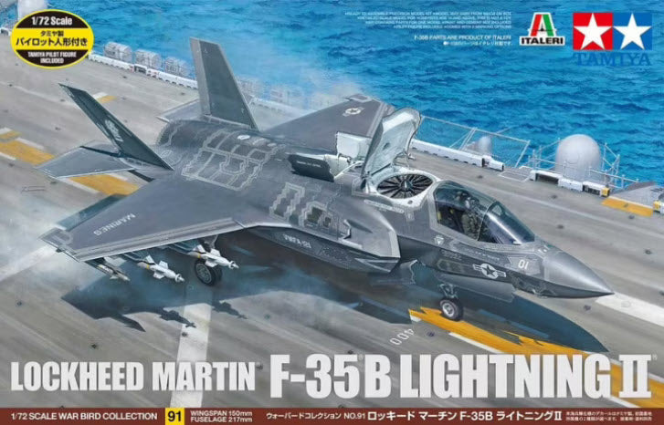 Tamiya 60791 Lockheed Martin F-35B Lightning II Tamiya Pilot Figure included, 1:72