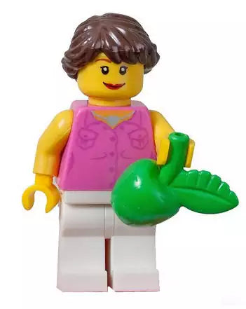 LEGO City Minifiguren CTY181 Frau mit rosa Shirt und Apfel