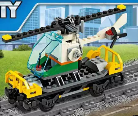 LEGO City EZ60098-2 Tiefladerwaggon mit Helikopter