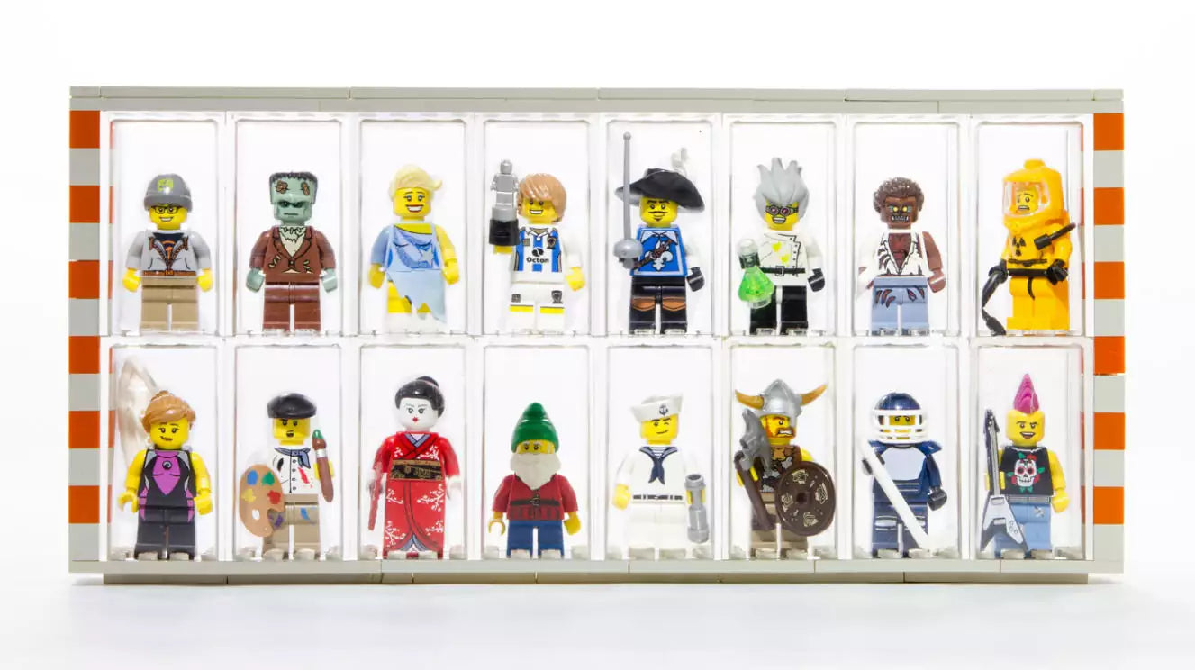 FaBiOX FX001 Vitrine 4x4 für LEGO-Minifigur, transparent-klar