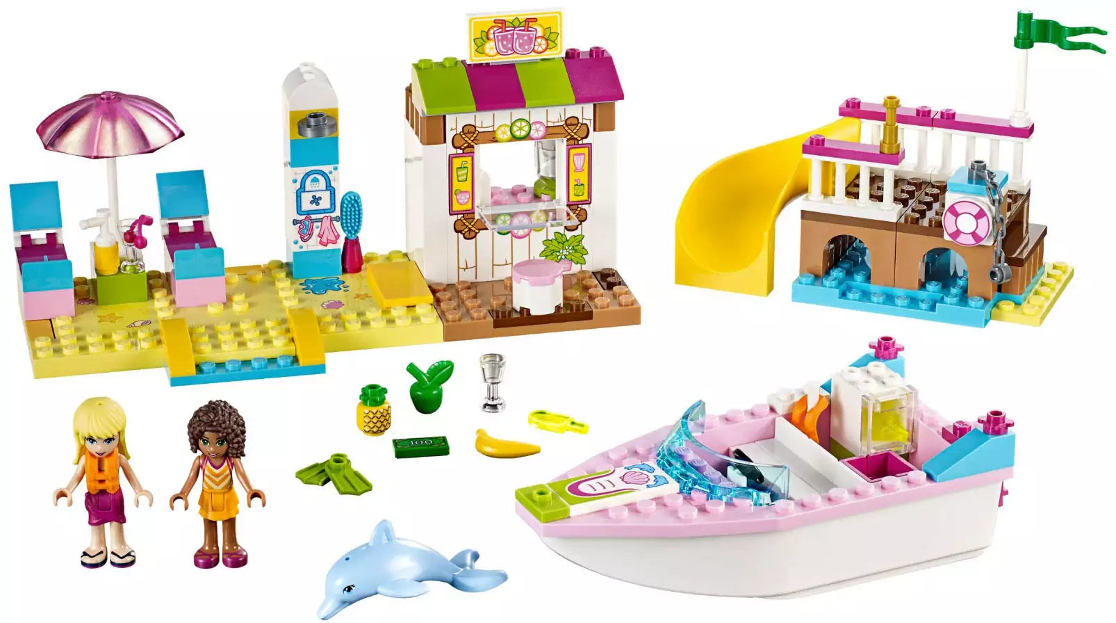 LEGO Juniors 10747 Andrea & Stephanies Strandurlaub, Inhalt