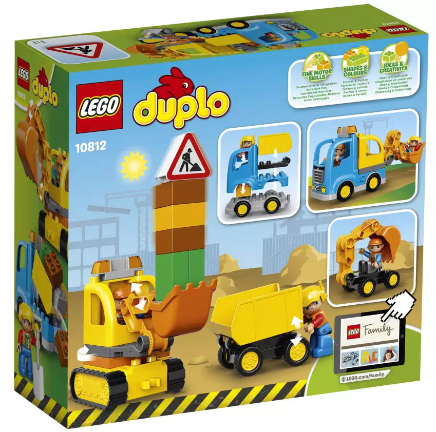 LEGO DUPLO 10812 Bagger & Lastwagen, Box Rückansicht