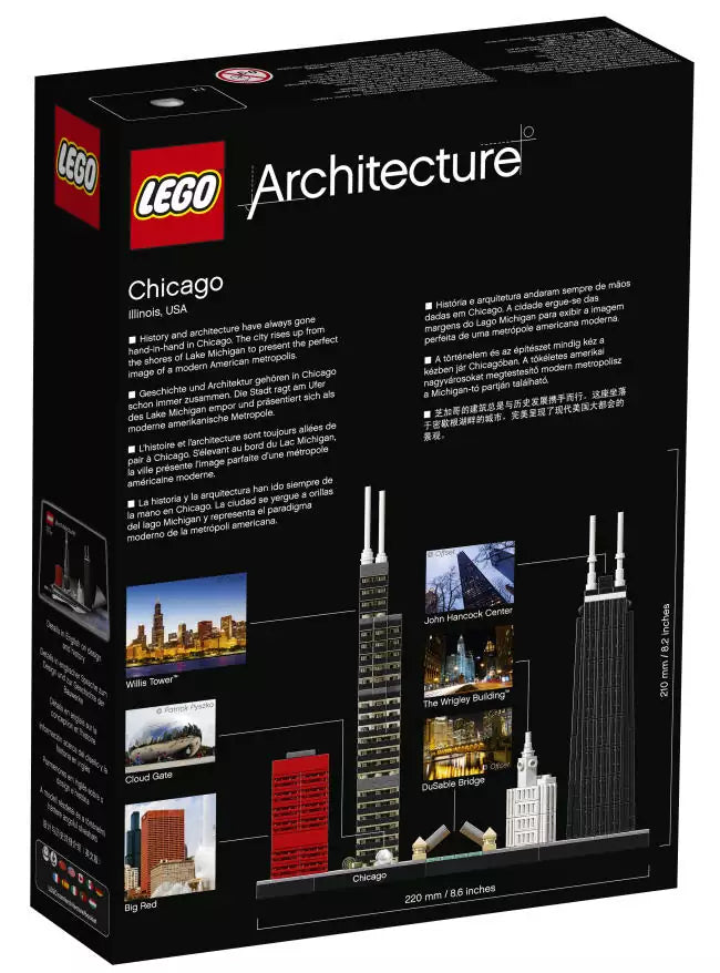 LEGO Architecture 21033 Chicago, Box Rückansicht
