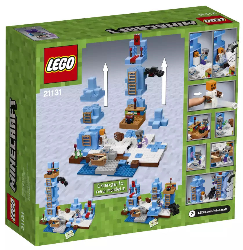 LEGO Minecraft 21131 Türme aus Eis, Box Rückansicht