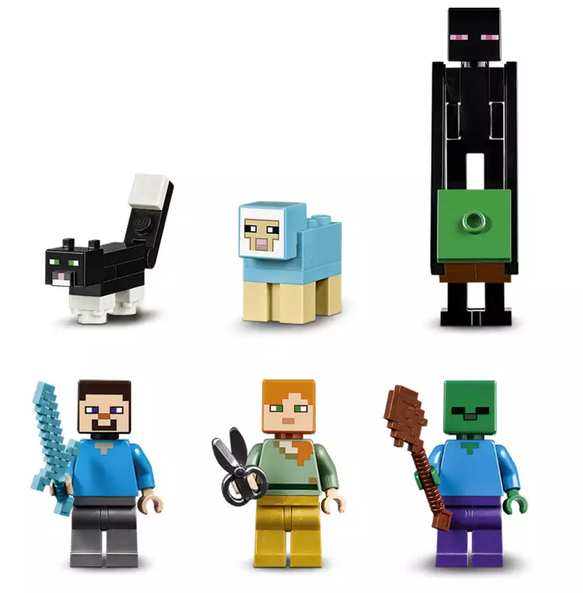 LEGO Minecraft 21134 Unterschlupf im Wasserfall, Minifiguren