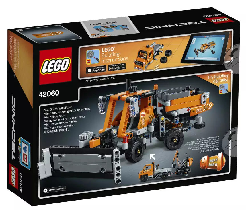 LEGO Technic 42060 Straßenbau-Fahrzeuge, Box Rückansicht