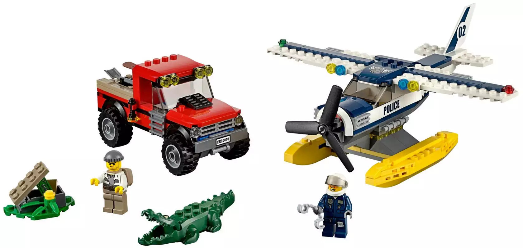 LEGO City 60070 Verfolgungsjagd mit dem Wasserflugzeug, Inhalt