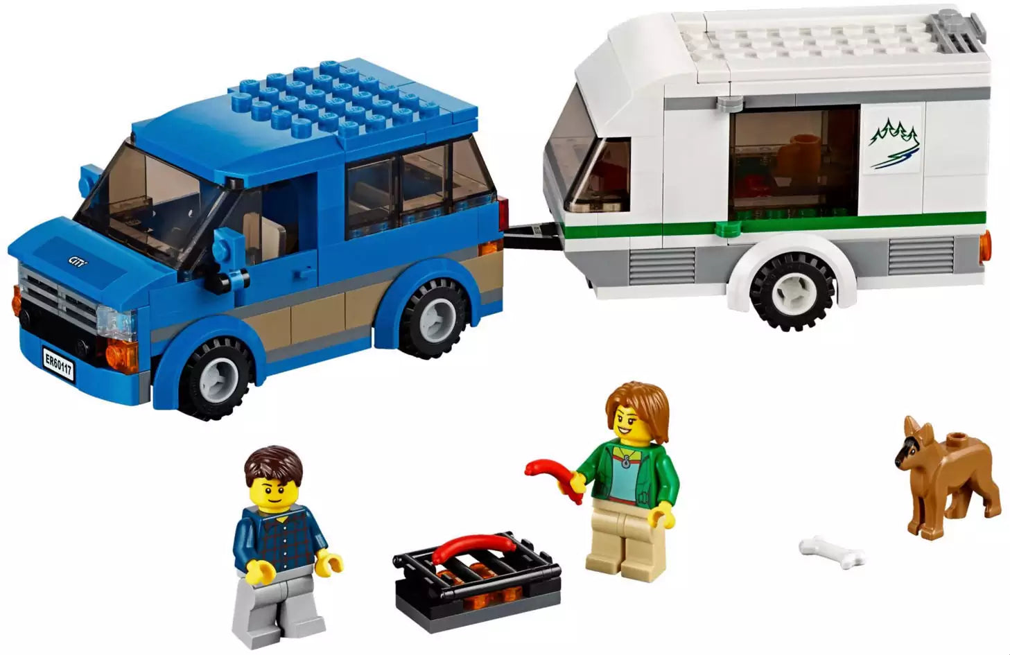 LEGO City 60117 Van & Wohnwagen, Inhalt