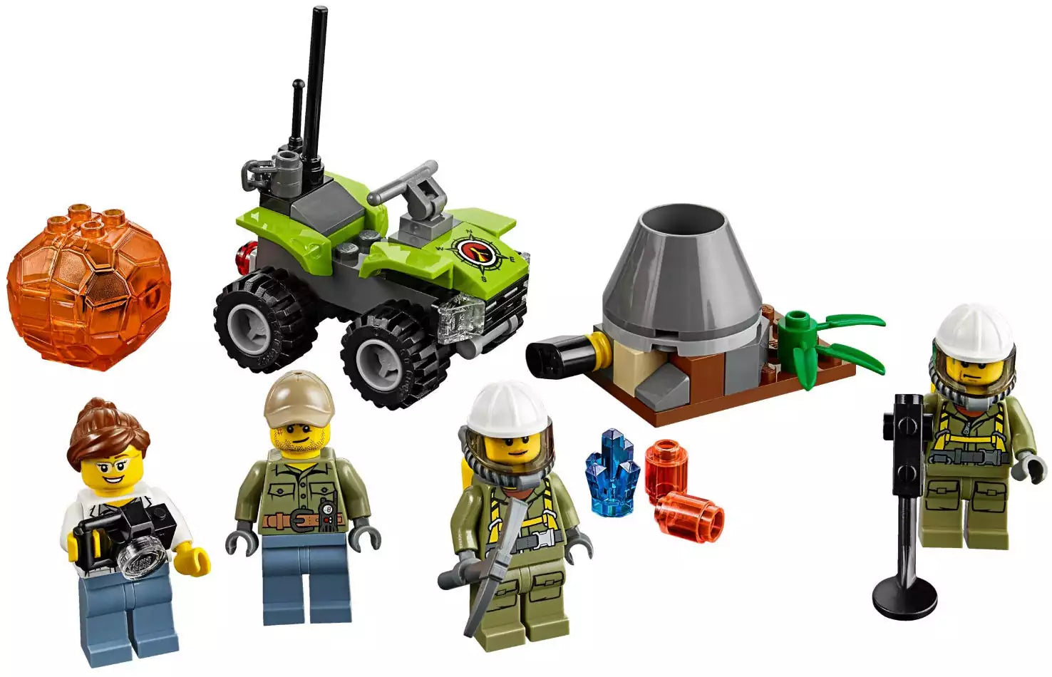 LEGO City 60120 Vulkan Starter-Set, Inhalt