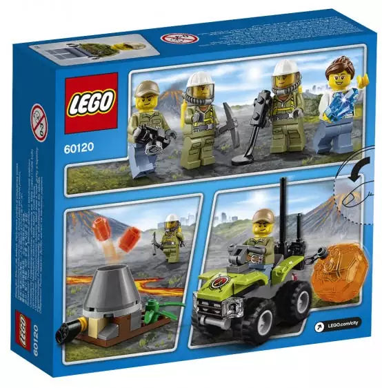 LEGO City 60120 Vulkan Starter-Set, Box Rückansicht