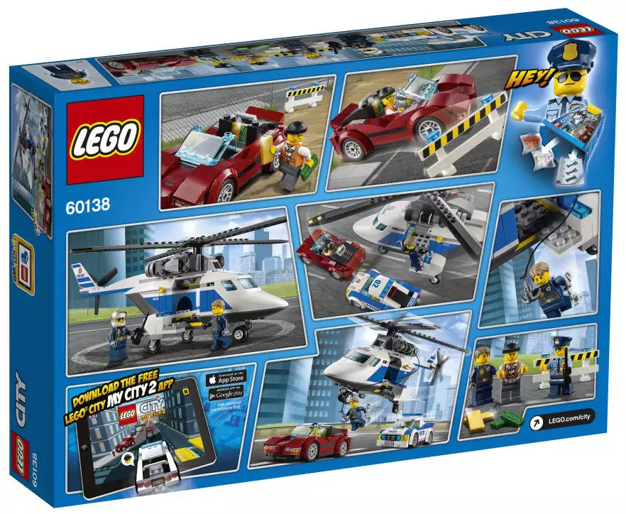 LEGO City 60138 Rasante Verfolgungsjagd, Box Rückansicht