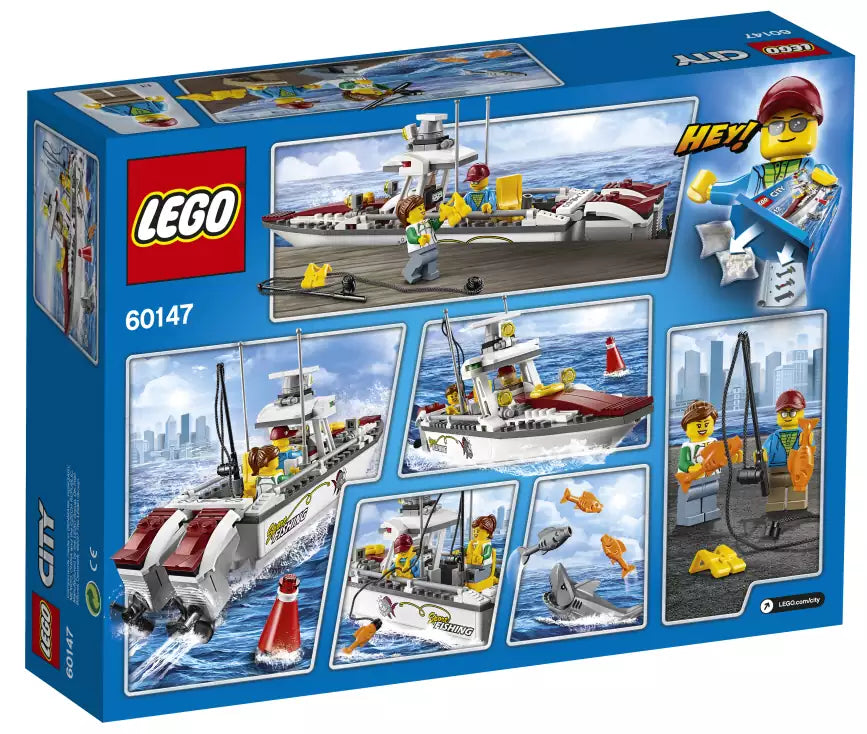 LEGO City 60147 Angelyacht, Box Rückansicht