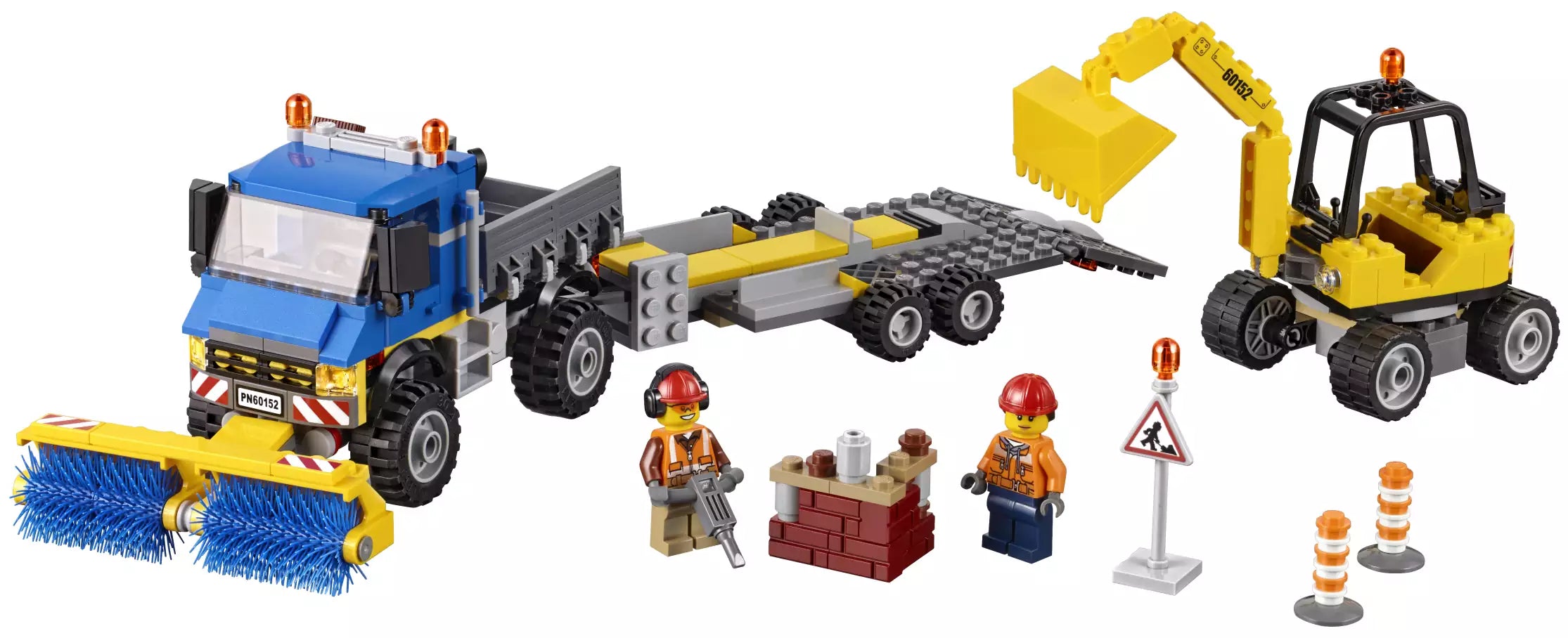 LEGO City 60152 Straßenreiniger und Bagger, Inhalt