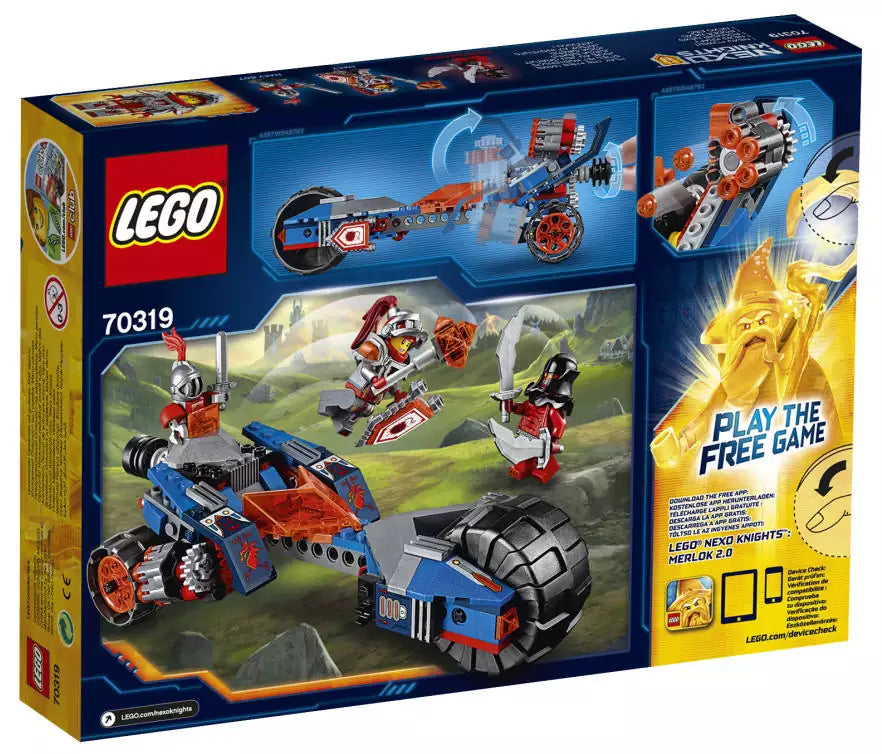 LEGO Nexo Knights 70319 Macys Donnerbike, Box Rückansicht