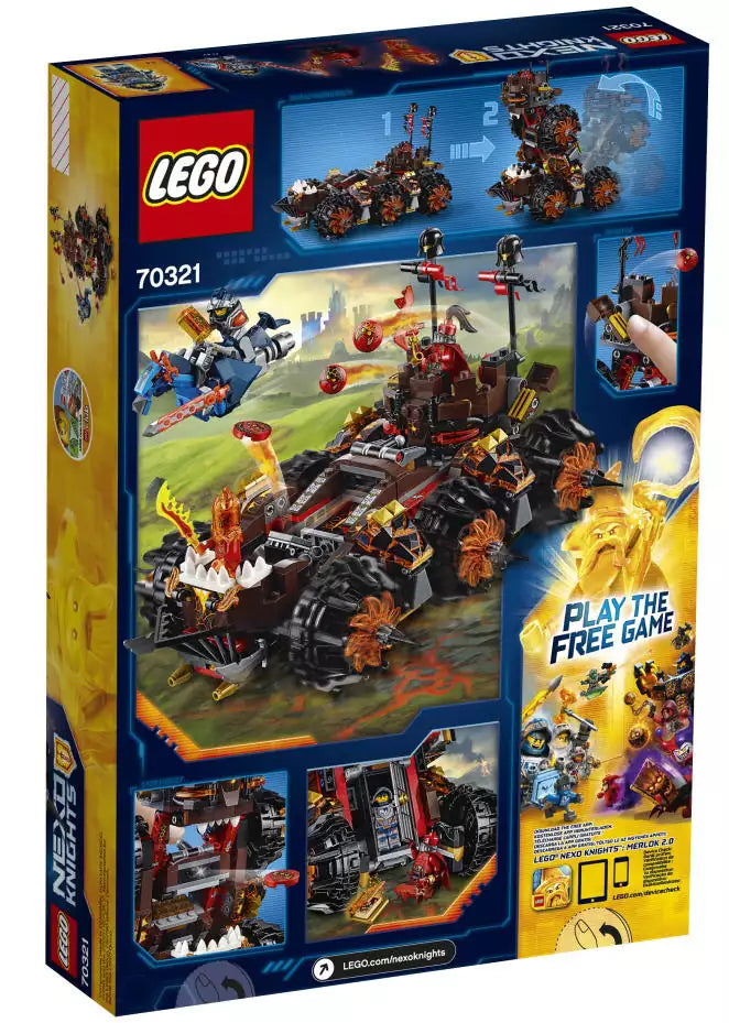 LEGO Nexo Knights 70321 General Magmars Schicksalsmobil, Box Rückansicht