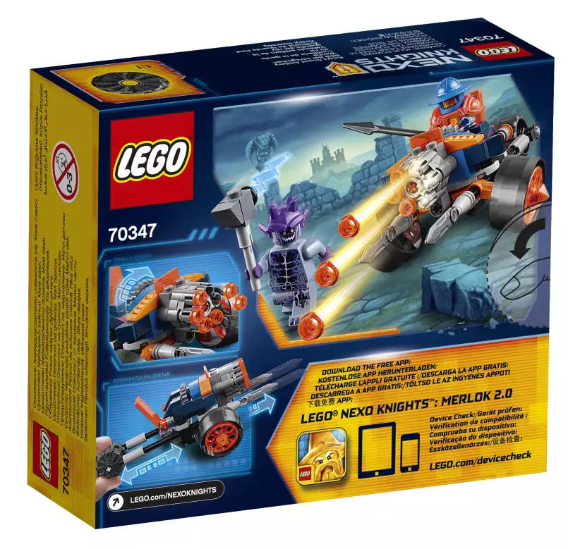 LEGO-Nexo-Knights-70347-Bike-der-Koeniglichen-Wache, Box Rückansicht