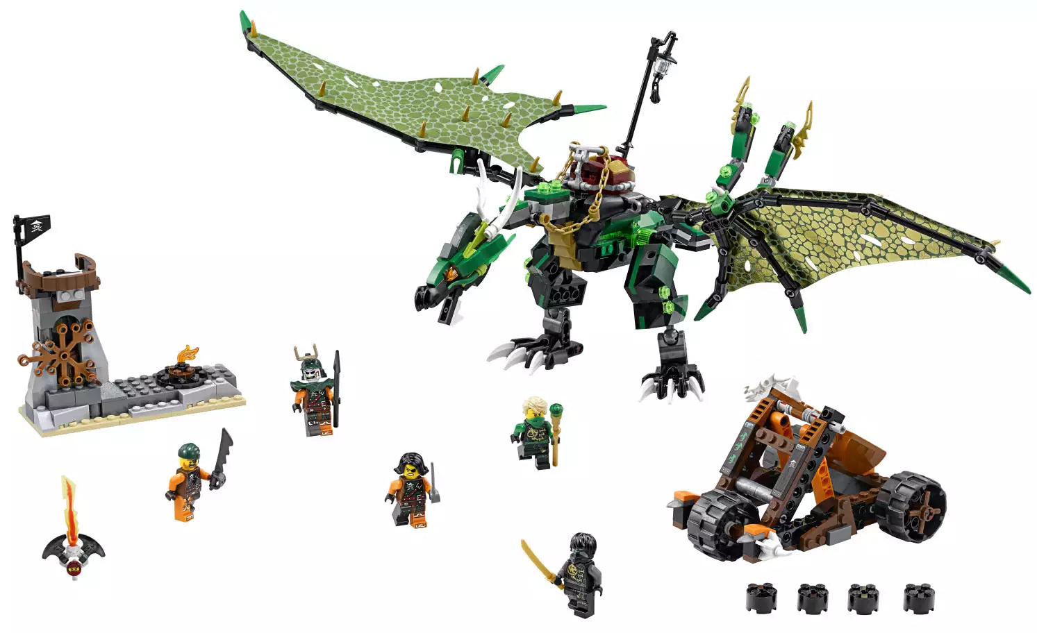 LEGO Ninjago 70593 Der Grüne Energie-Drache, Inhalt