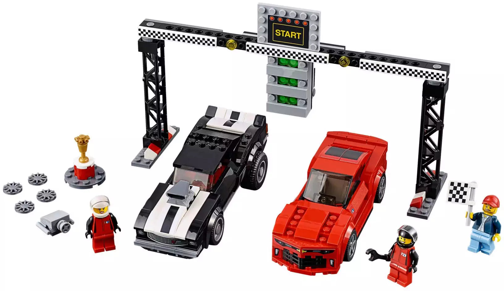 LEGO Speed Champions 75874 Chevrolet Camaro Drag Race, Inhalt