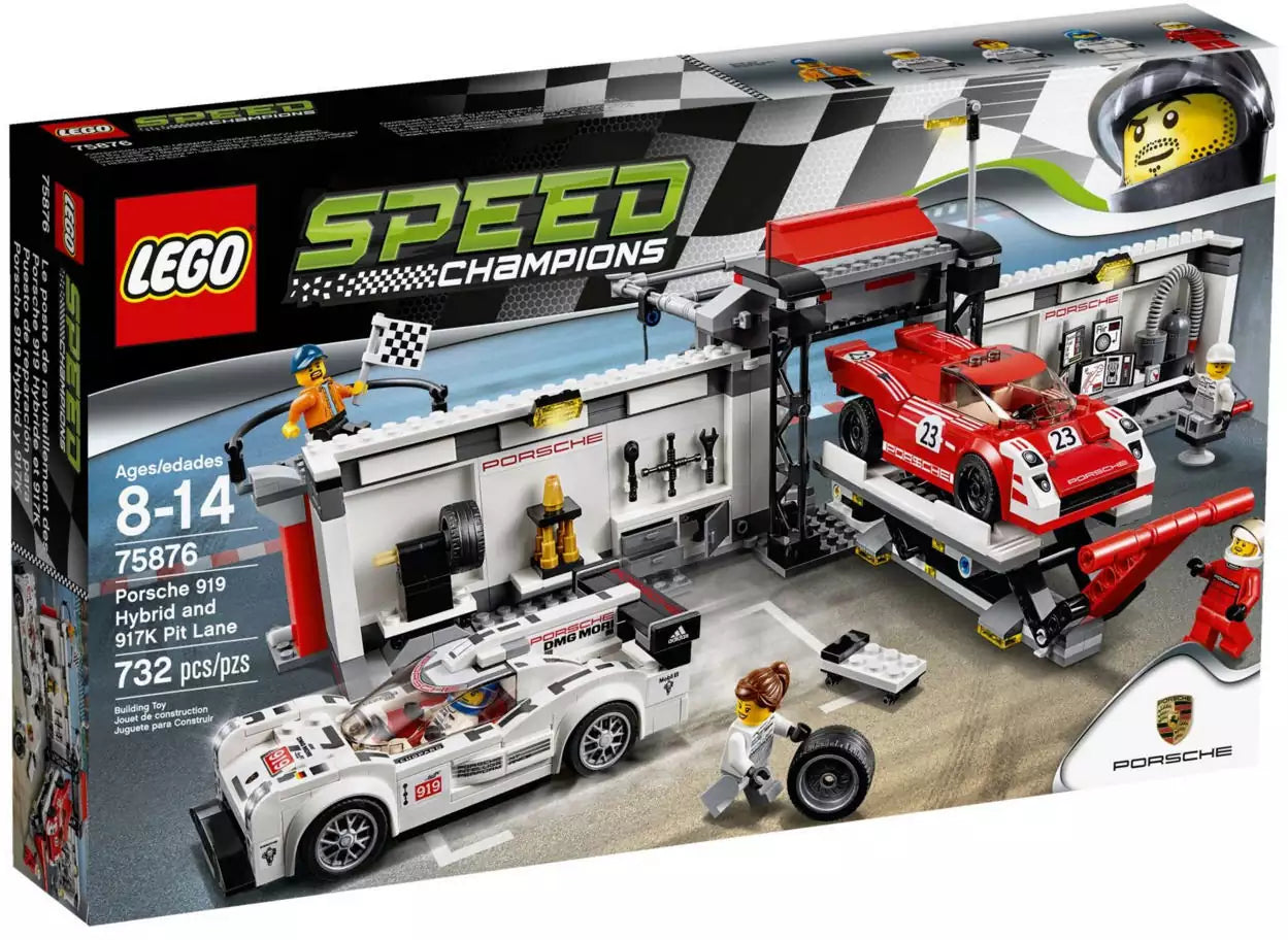 LEGO Speed Champions 75876 Porsche 919 Hybrid and 917K Pit Lane