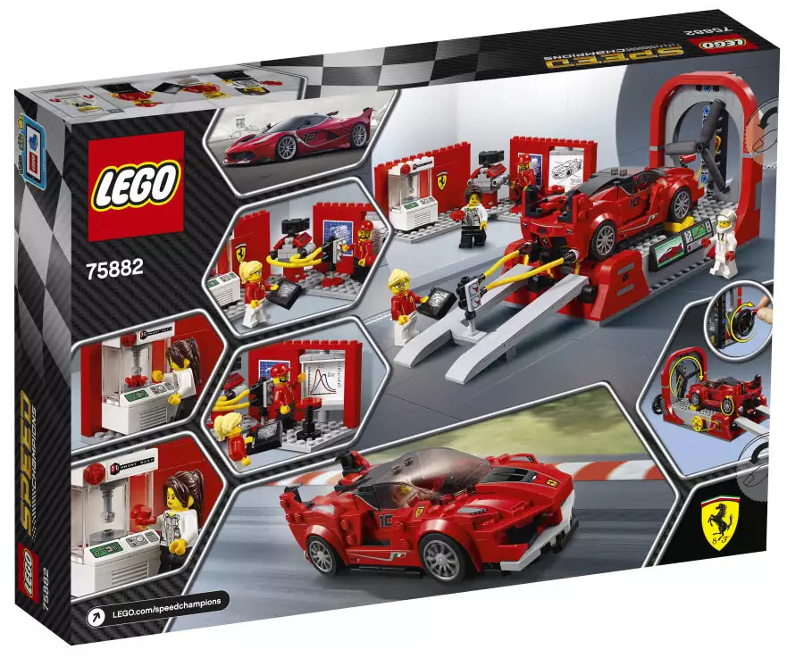 LEGO Speed Champions 75882 Ferrari FXX K & Entwicklungszentrum, Box Rückansicht