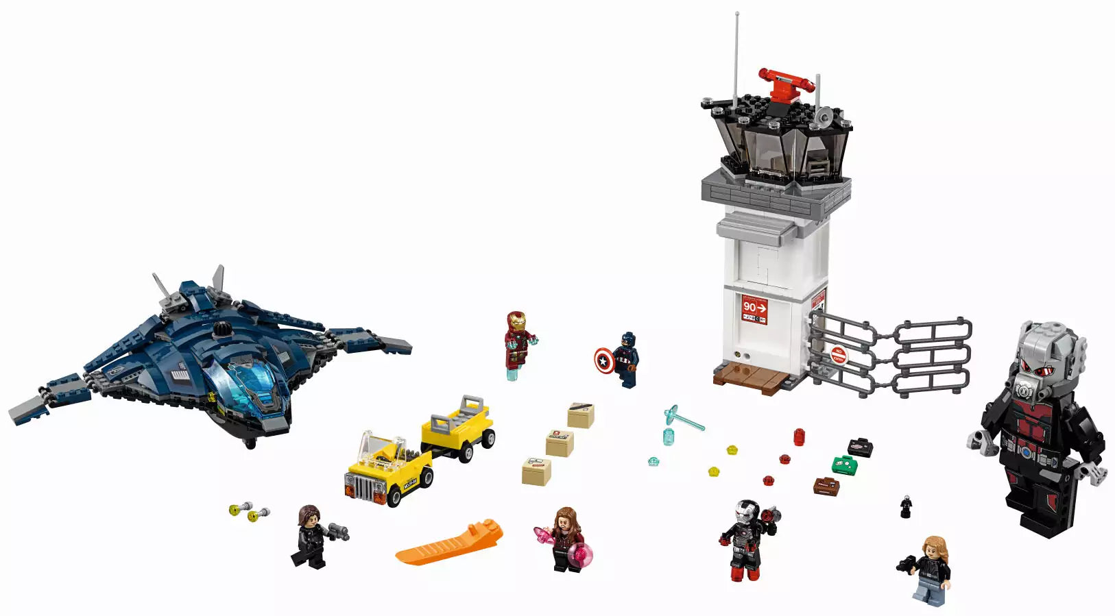 LEGO Super Heroes 76051 Einsatz am Flughafen, Inhalt
