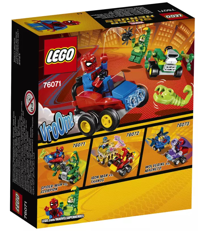 LEGO Super Heroes 76071 Spider-Man vs. Scorpion, Box Rückansicht