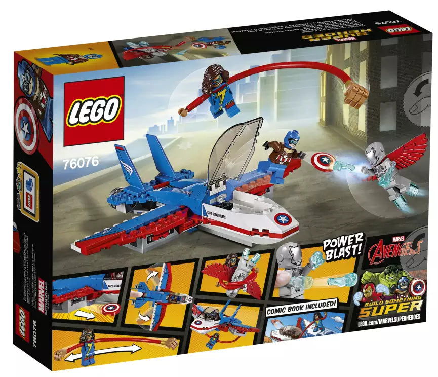 LEGO Super Heroes 76076 Düsenjet, Box Rückansicht