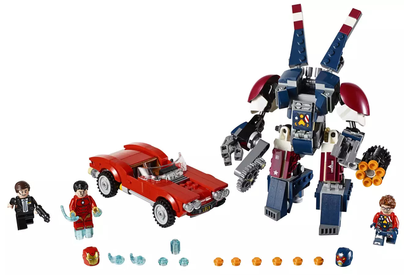 LEGO Super Heroes 76077 Iron Man gegen Detroit Steel, Inhalt