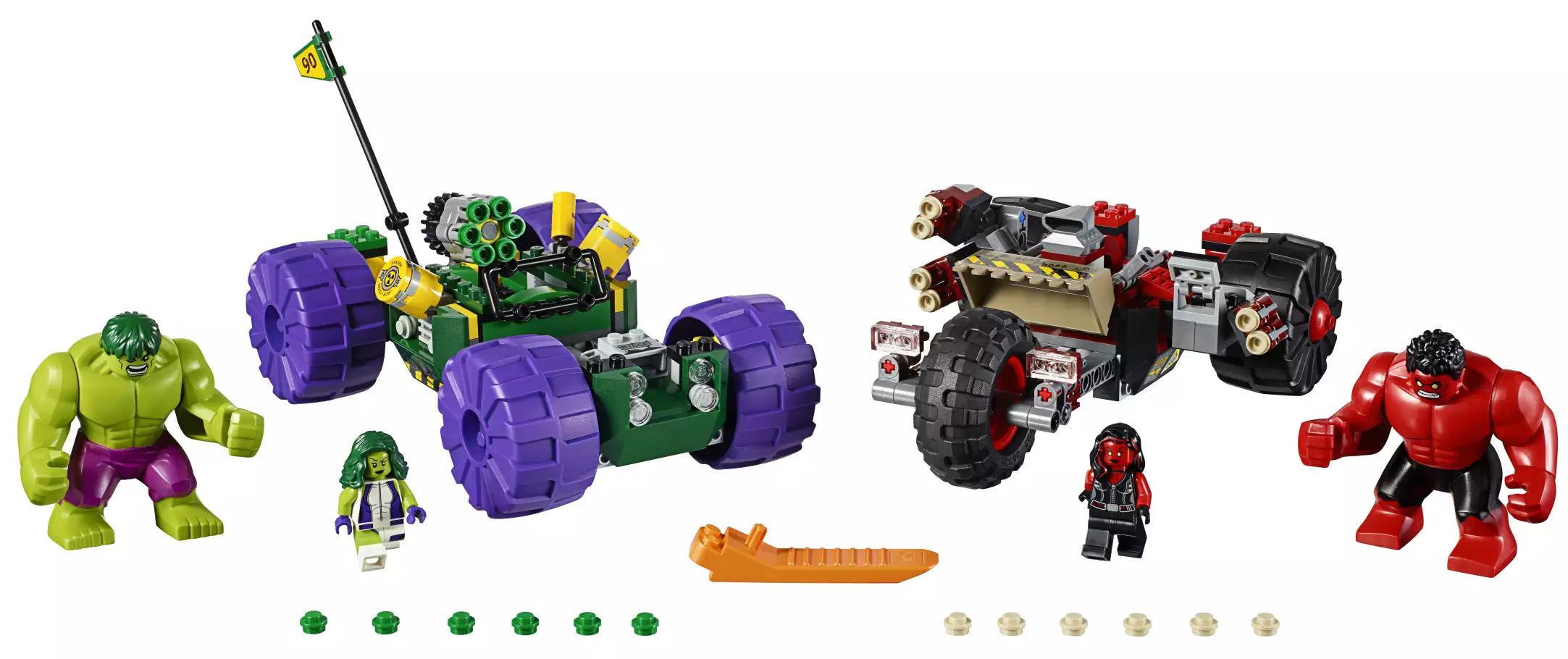LEGO Super Heroes 76078 Hulk gegen Red Hulk, Inhalt