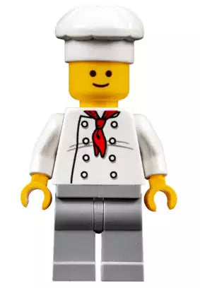 LEGO City Minifiguren TWN269 Bäcker/Chefkoch mit grauer Hose