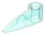 LEGO Bionicle x346 Zahn 1x3 mit Achsloch, transparent-hellblau
