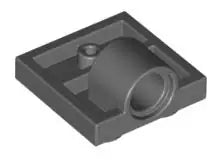 LEGO Sonderplatten 10247 Platte 2x2 mit Pin Loch, dunkelgrau