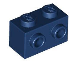 LEGO Sondersteine 11211 Stein 1x2 mit 2 Noppen an einer Seite, dunkelblau