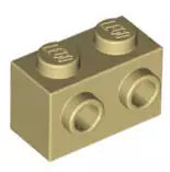 LEGO Sondersteine 11211 Stein 1x2 mit 2 Noppen an einer Seite, beige